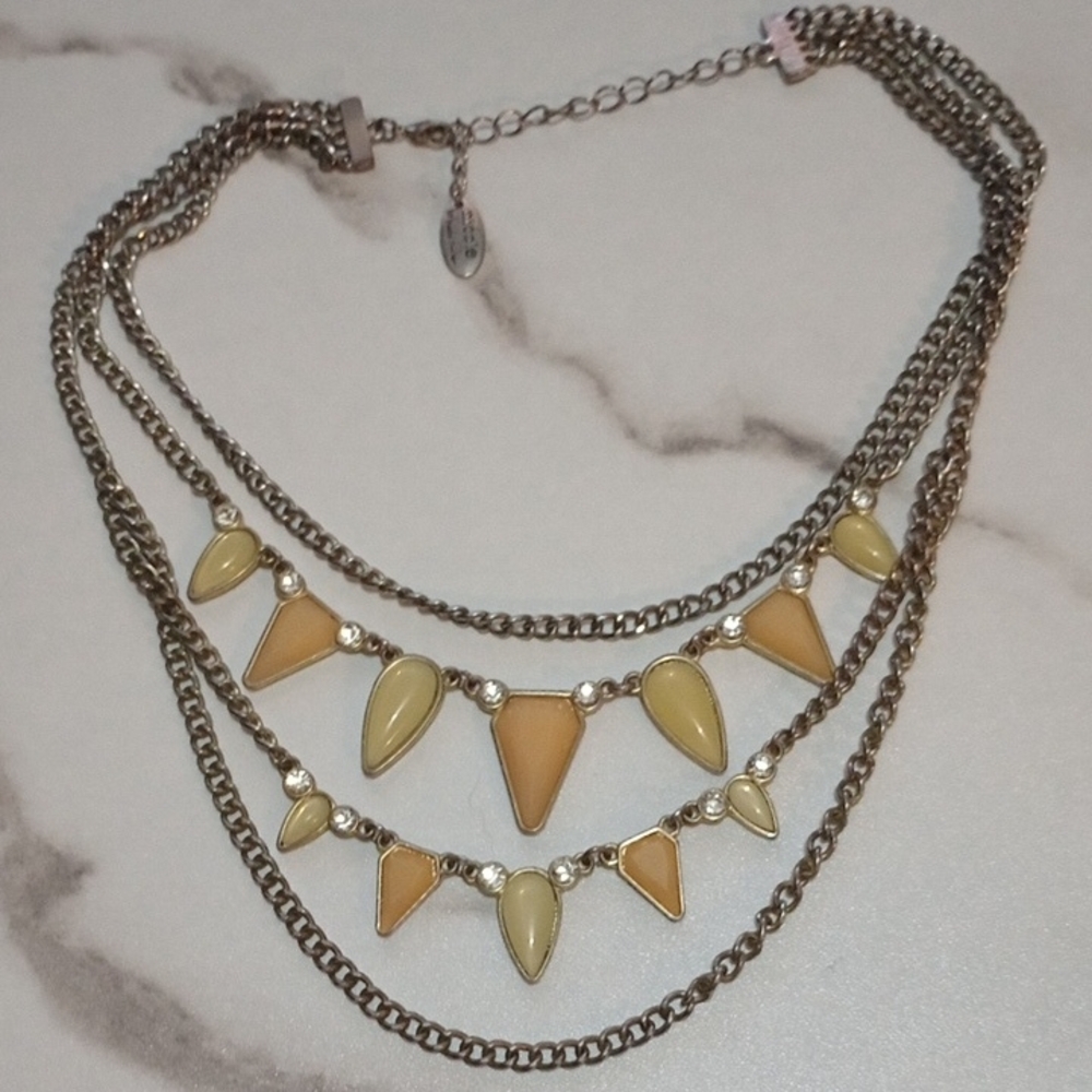 Nicole by Nicole Miller Gold and Cream Necklace